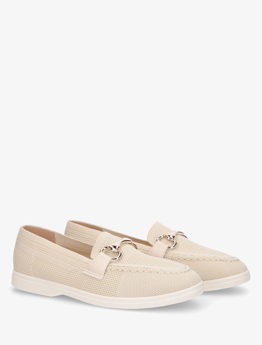 Mocassins souples en maille - Beige - 4