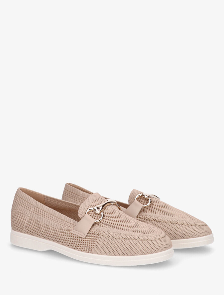 Mocassins souples en maille - Taupe - 4