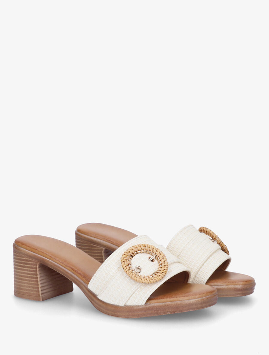 Mules à ganse effet panier d&