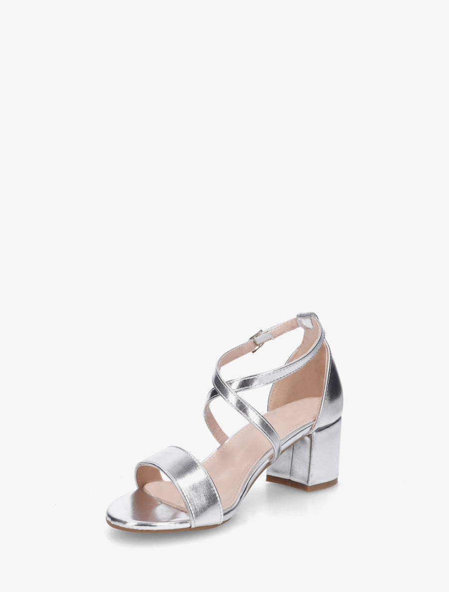 Sandales classiques à brides croisées - Argent - 3