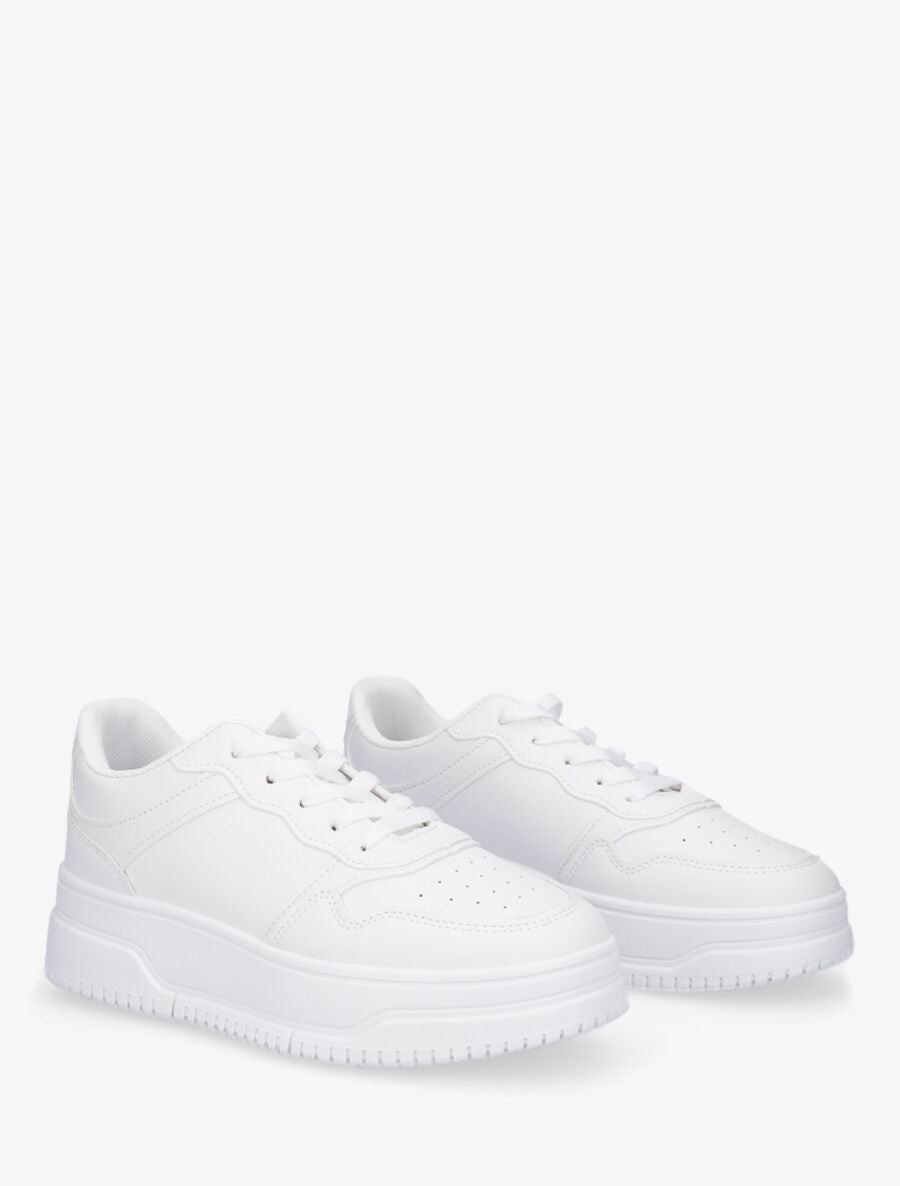 Baskets classiques en simili - Blanc - 4