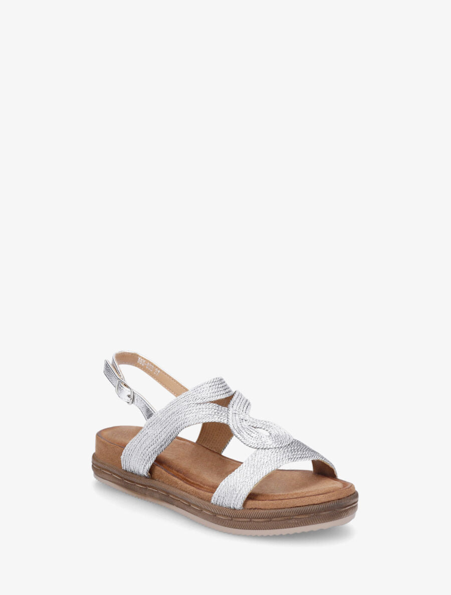 Nu-pieds style corde - Argent - 2