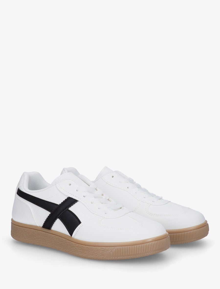 Baskets à empiècements croisés - Blanc - 4