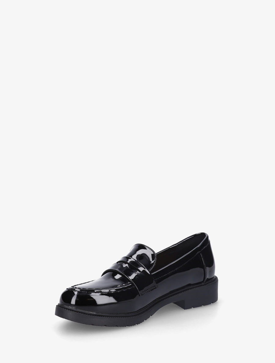 Mocassins vernis en simili - Noir - 3