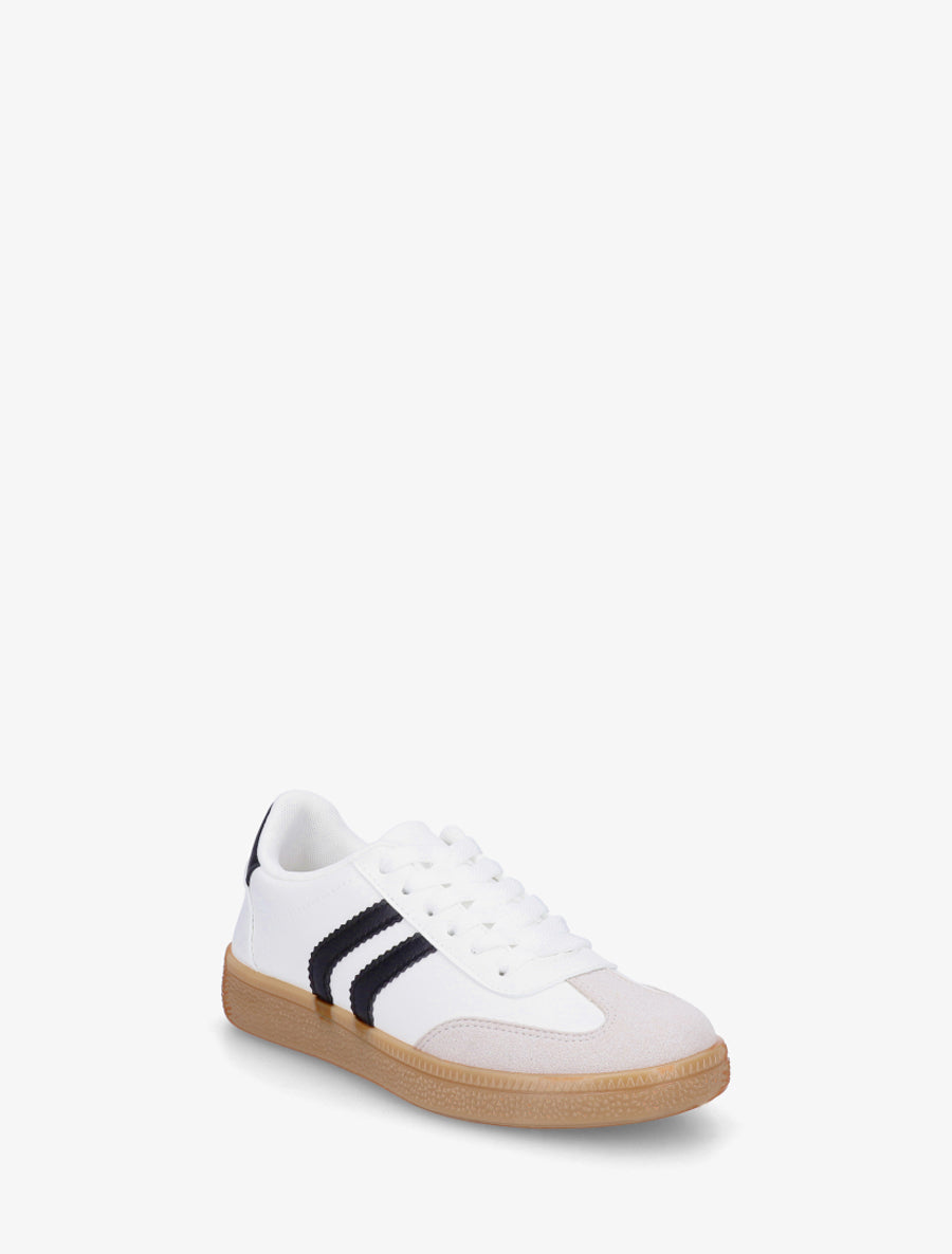 Sneakers à bandes contrastantes - Blanc - 2