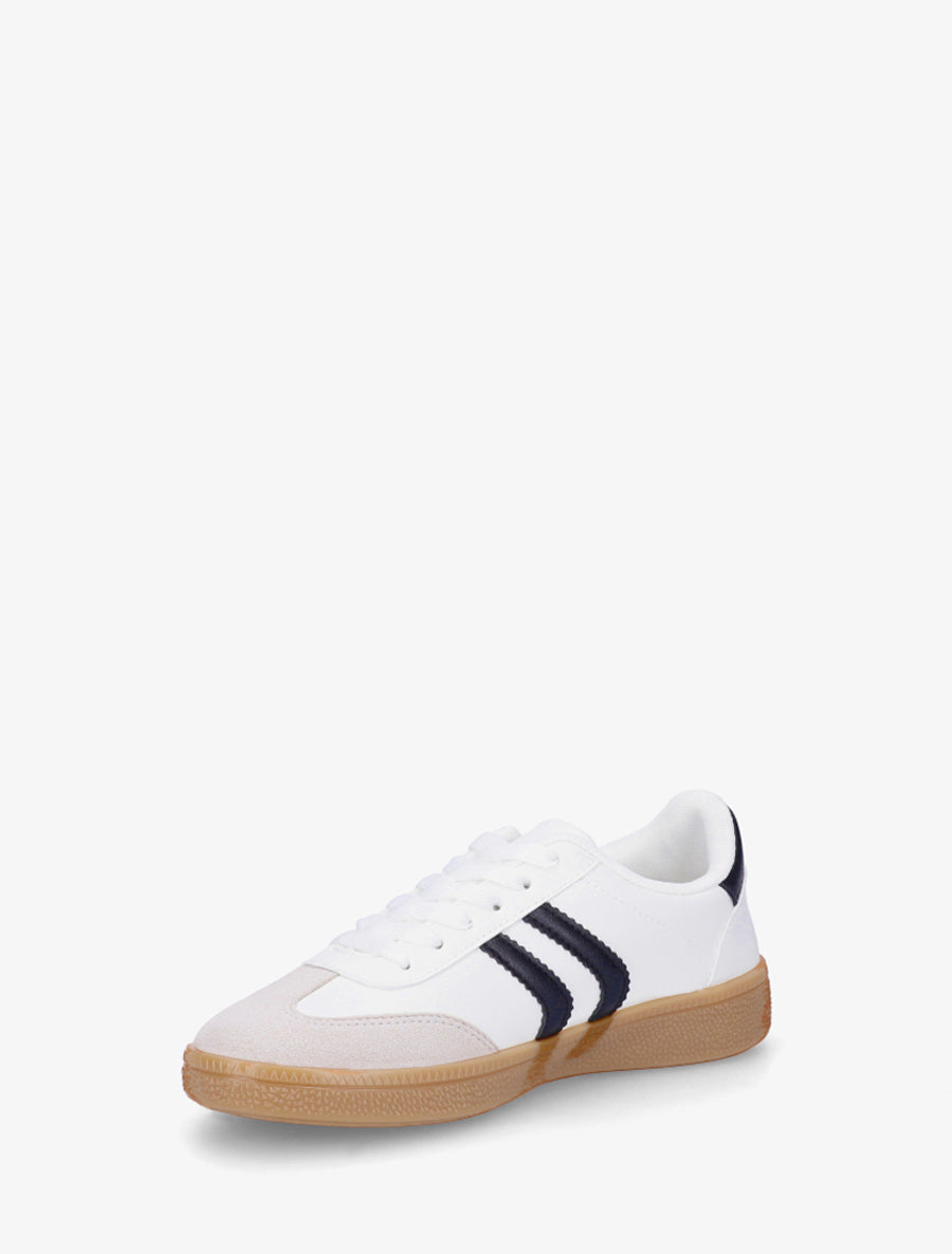 Sneakers à bandes contrastantes - Blanc - 3
