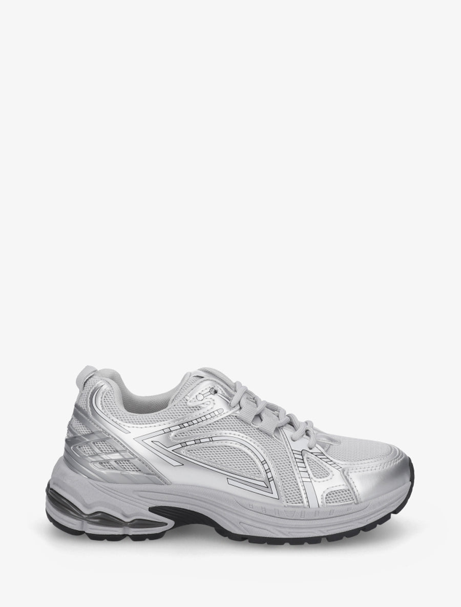 Baskets style running - Argent - 1