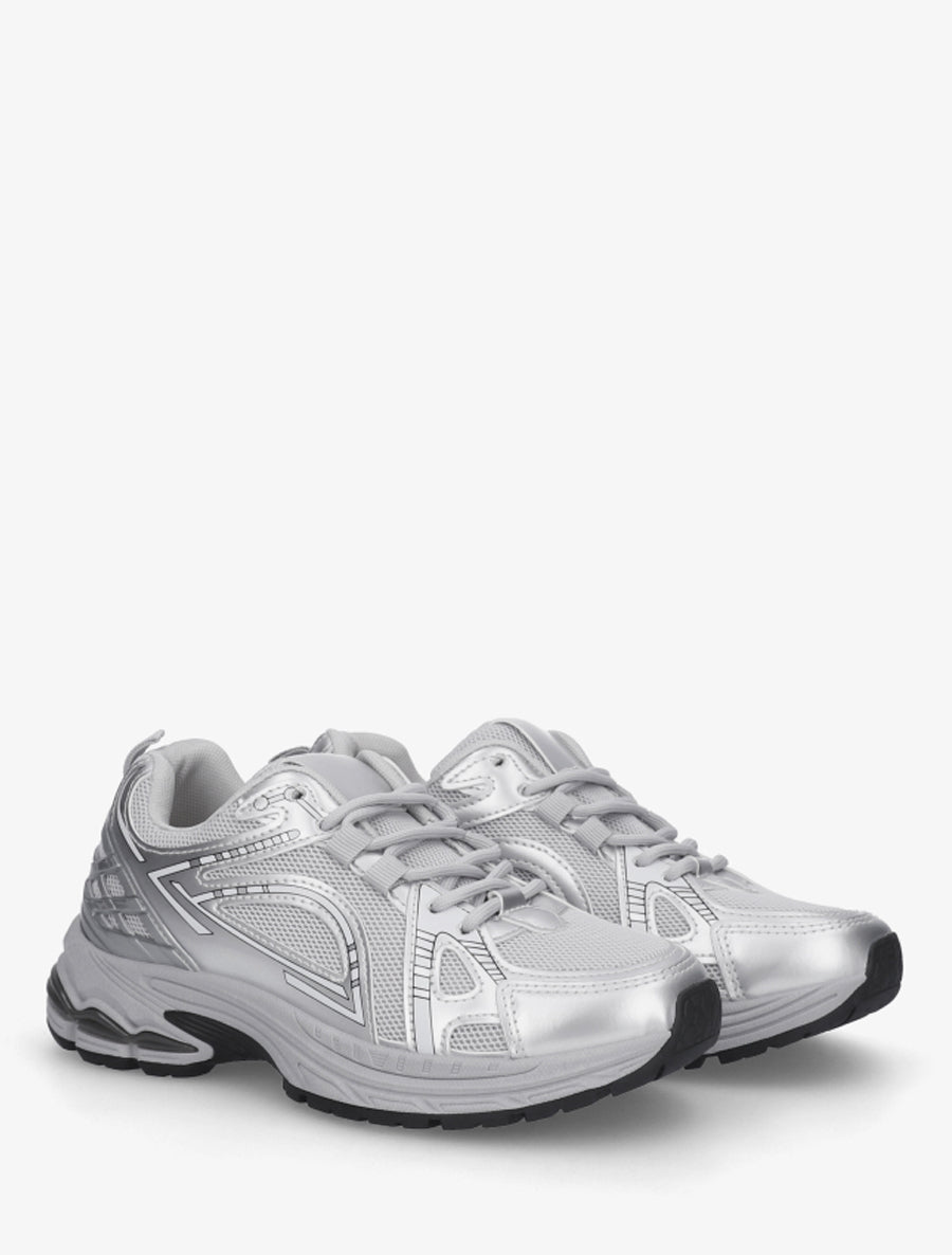 Baskets style running - Argent - 4