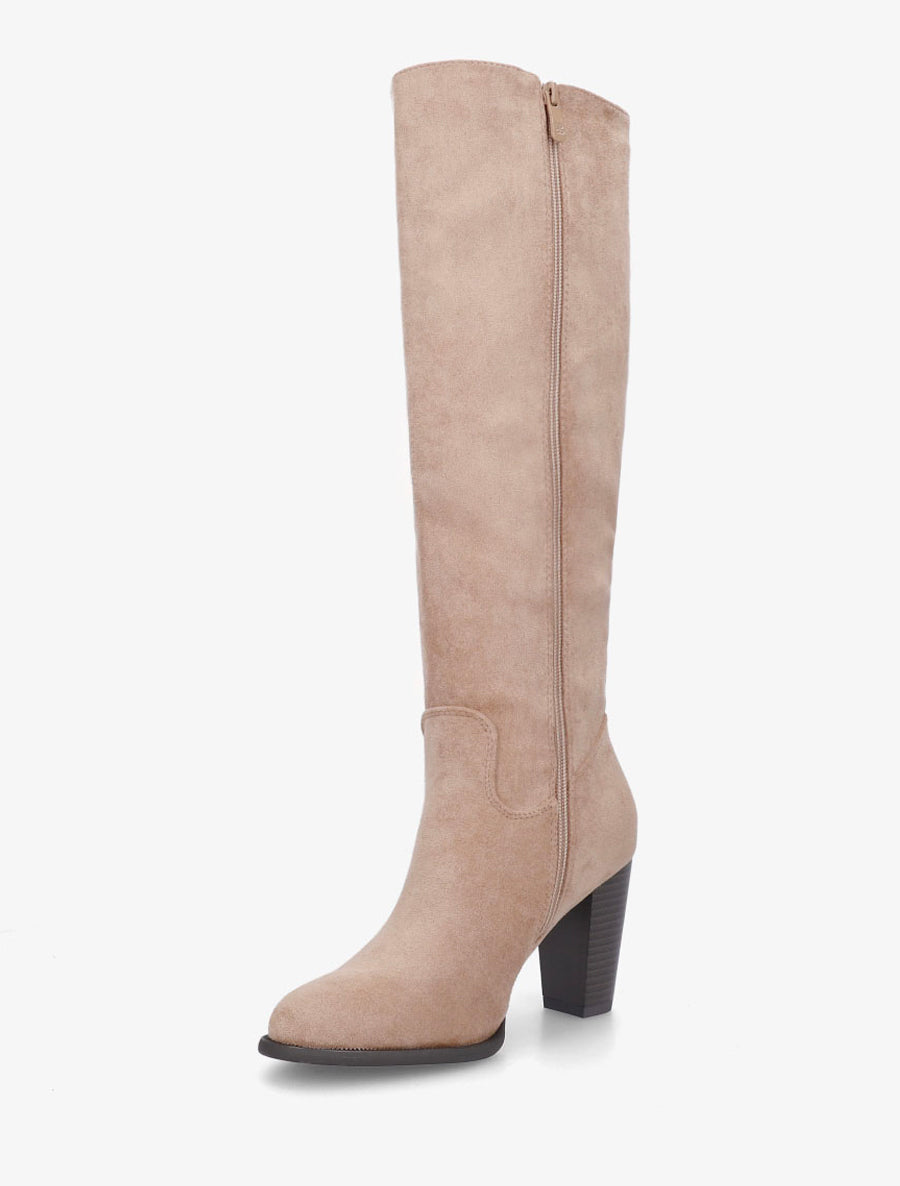 Bottes en suédine à franges - Beige - 3