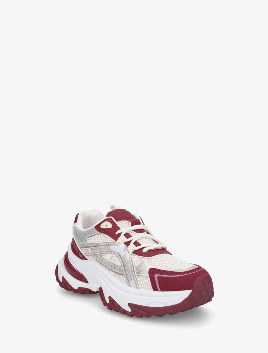 Baskets en toile à semelle crantée - Bordeaux - 2