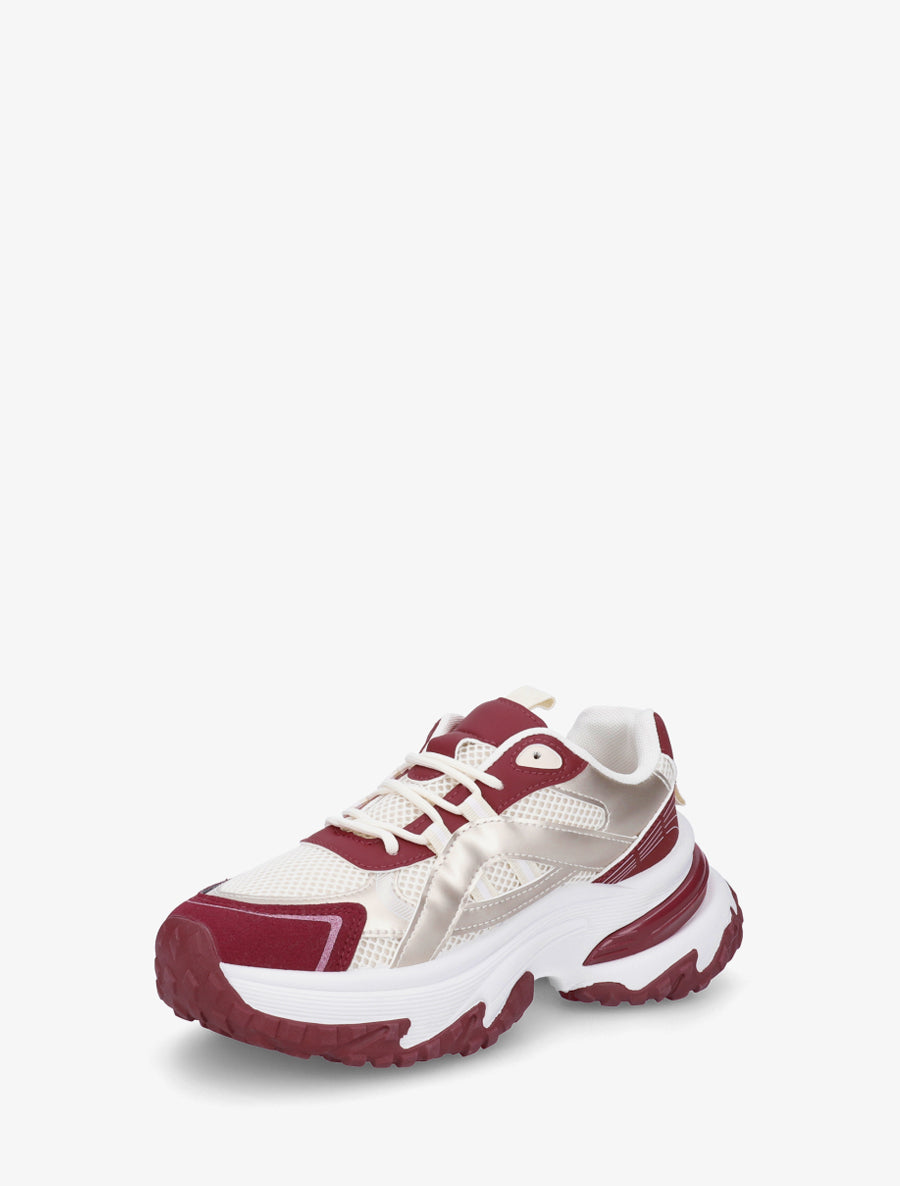 Baskets en toile à semelle crantée - Bordeaux - 3