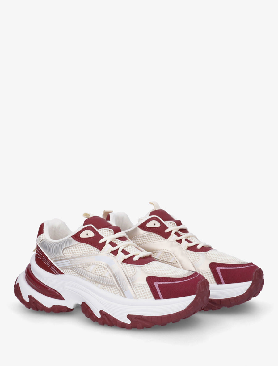 Baskets en toile à semelle crantée - Bordeaux - 4