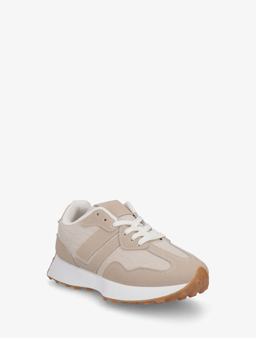 Baskets à bandes contrastantes - Beige - 2