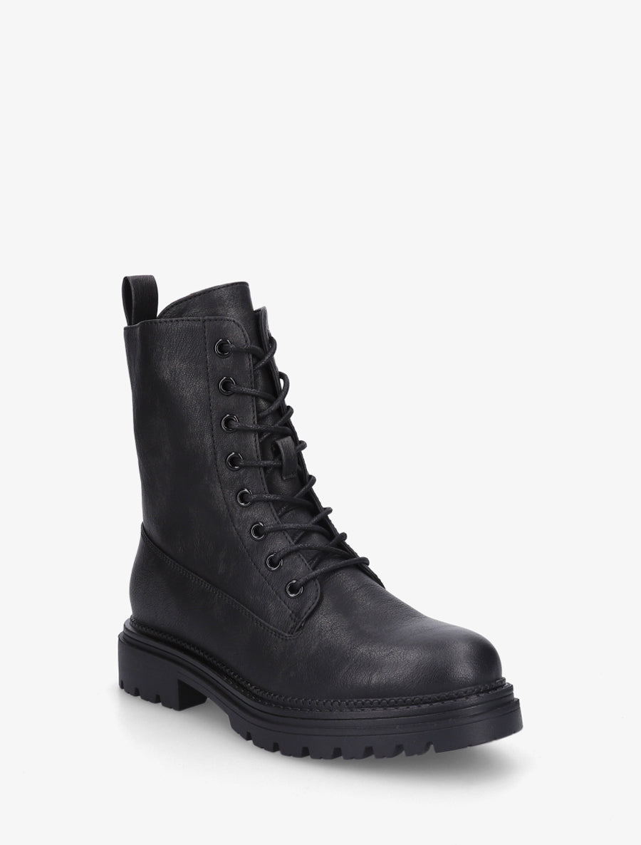 Boots en simili style rangers - Noir - 2