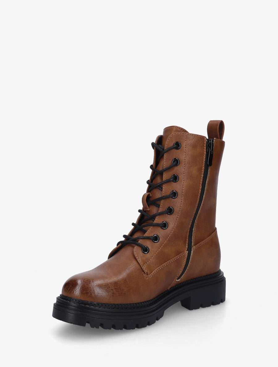 Boots en simili style rangers - Camel - 3