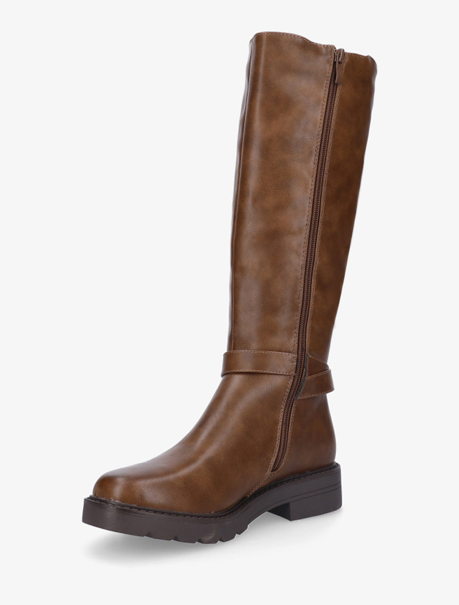 Bottes élastiquées à sangle - Camel foncé - 3