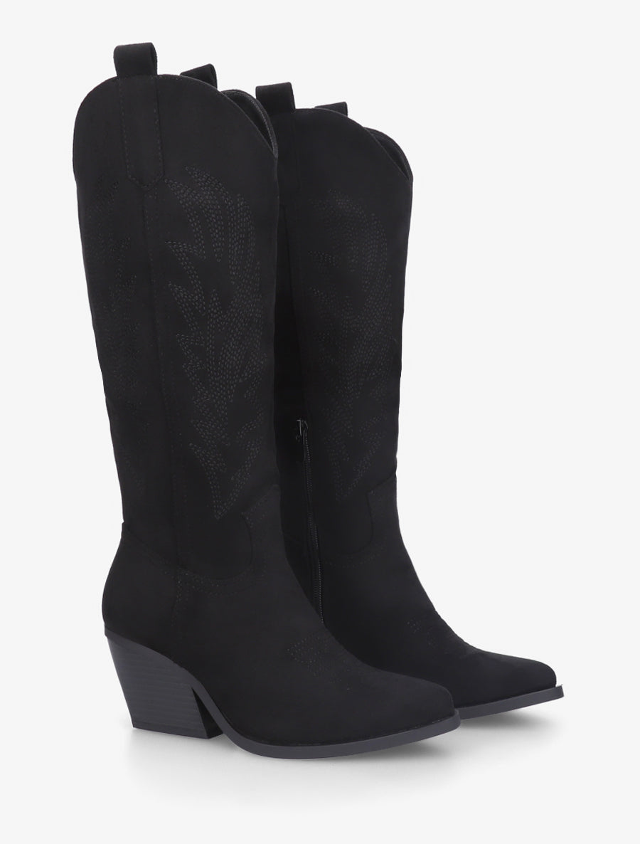 Bottes style santiags - Noir - 4