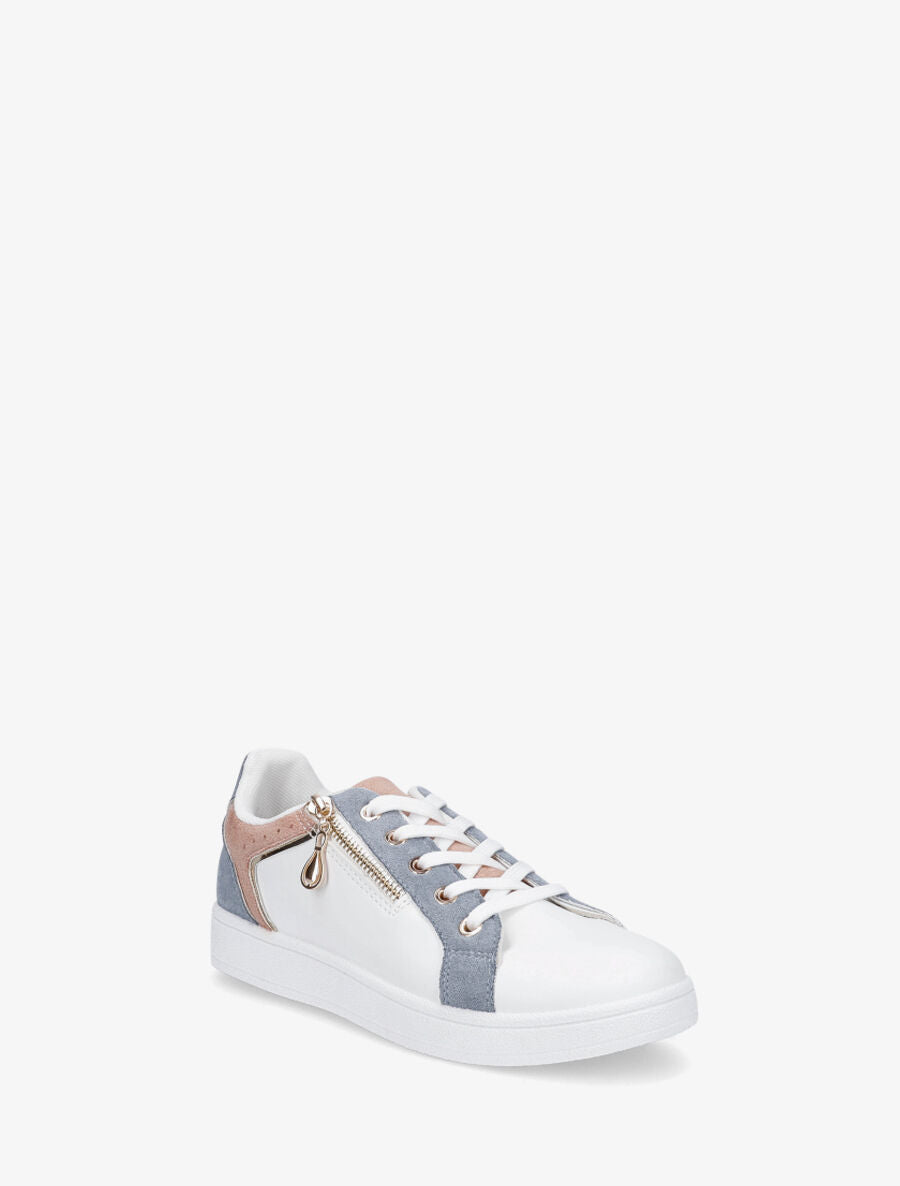 Sneakers à zip décoratif - Bleu - 2