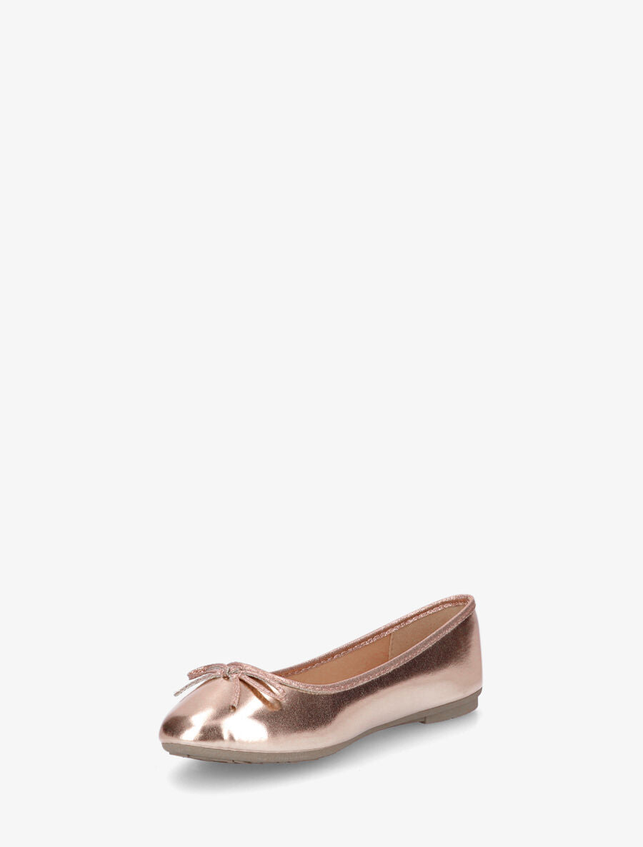 Ballerines en simili nacré noeud irisé - Rose gold - 3