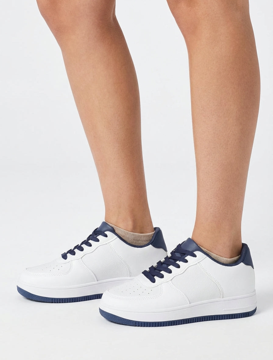 Sneakers con rinforzo a contrasto - Marina