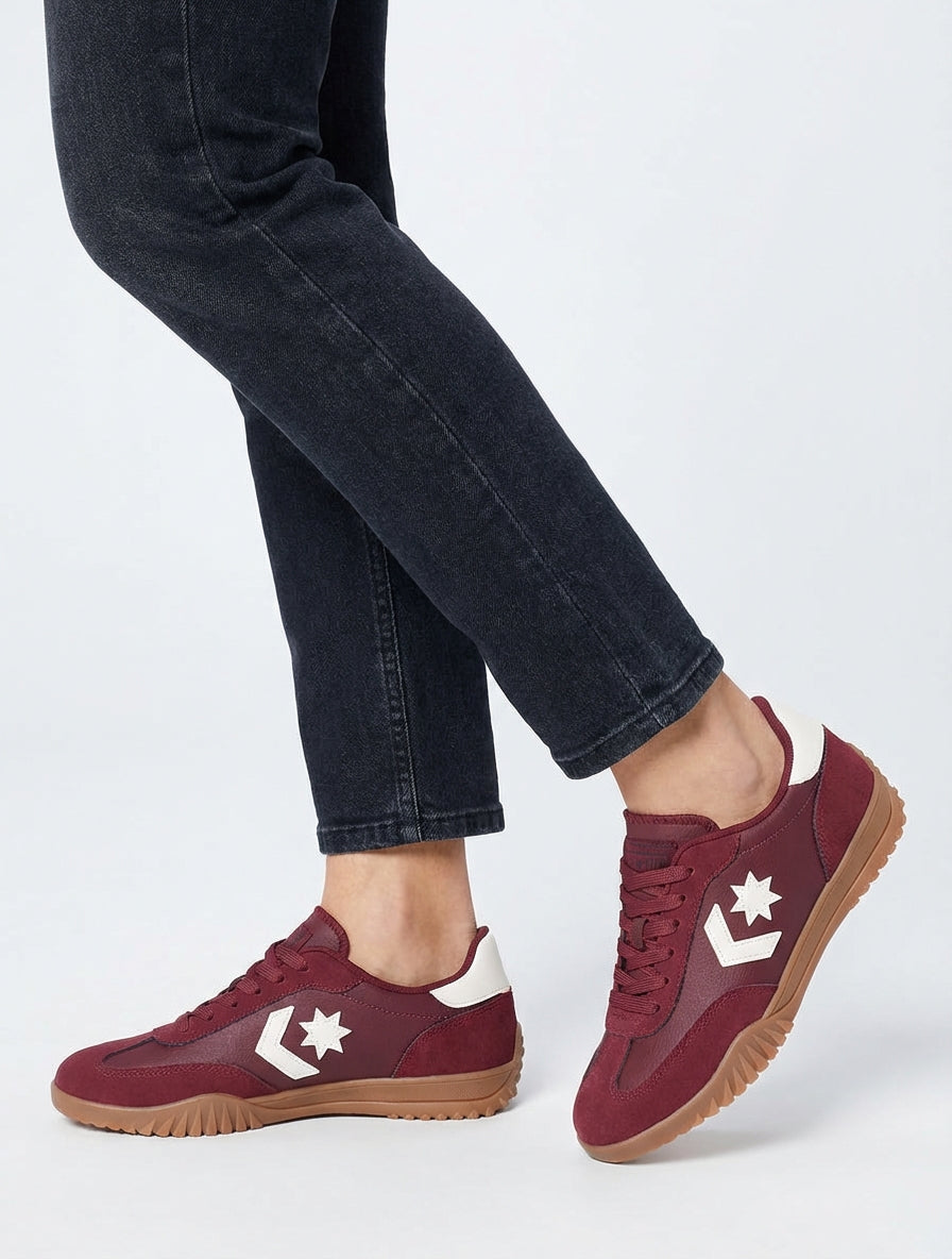 Scarpe da ginnastica con inserto a stella - Bordeaux