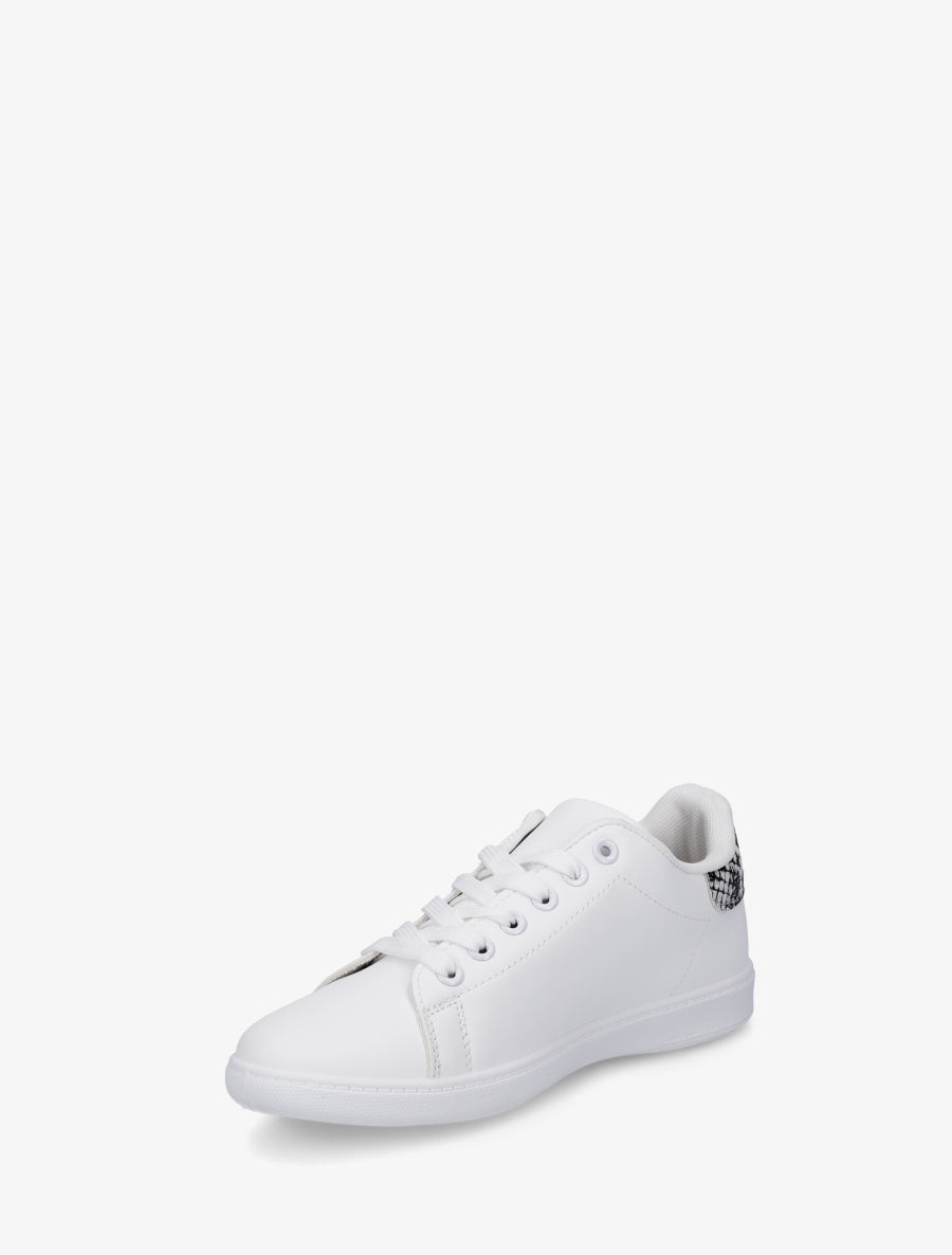 Sneakers basiques en simili - Beige - 3