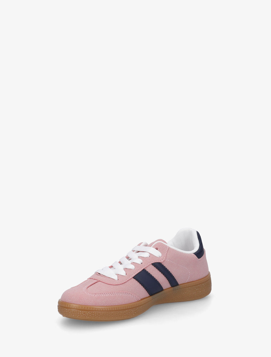 Sneakers à bandes contrastantes - Rose - 3