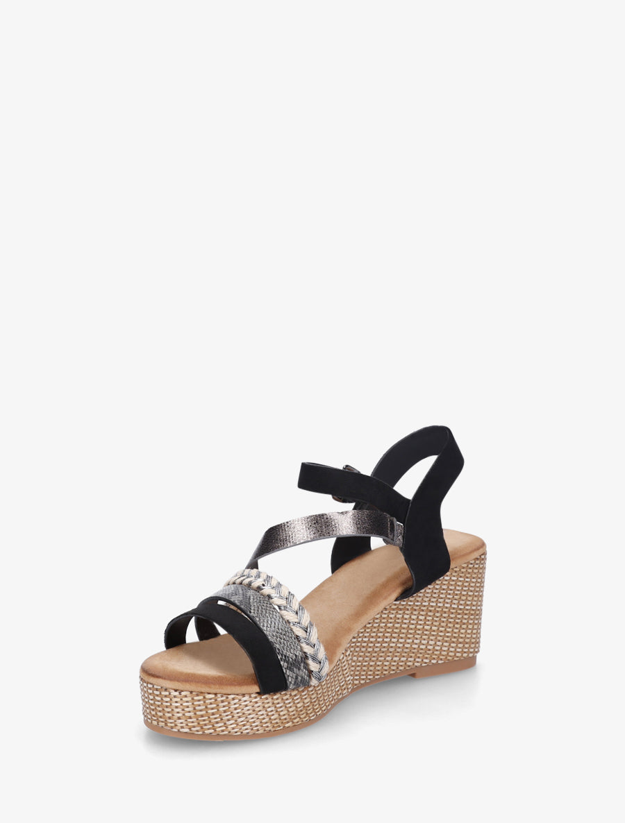 Sandales multibride fantaisie - Noir - 3