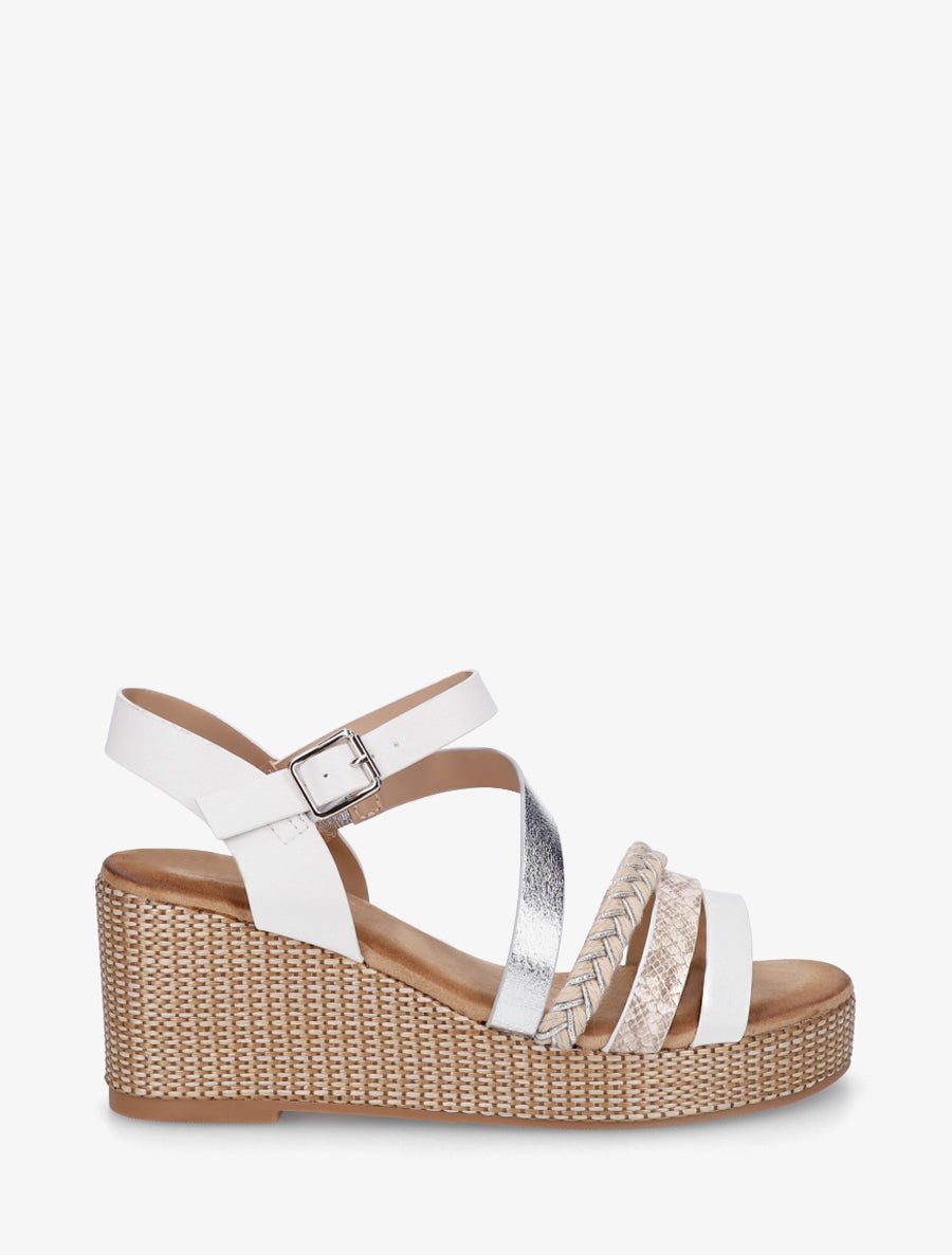 Sandales multibride fantaisie - Blanc - 1