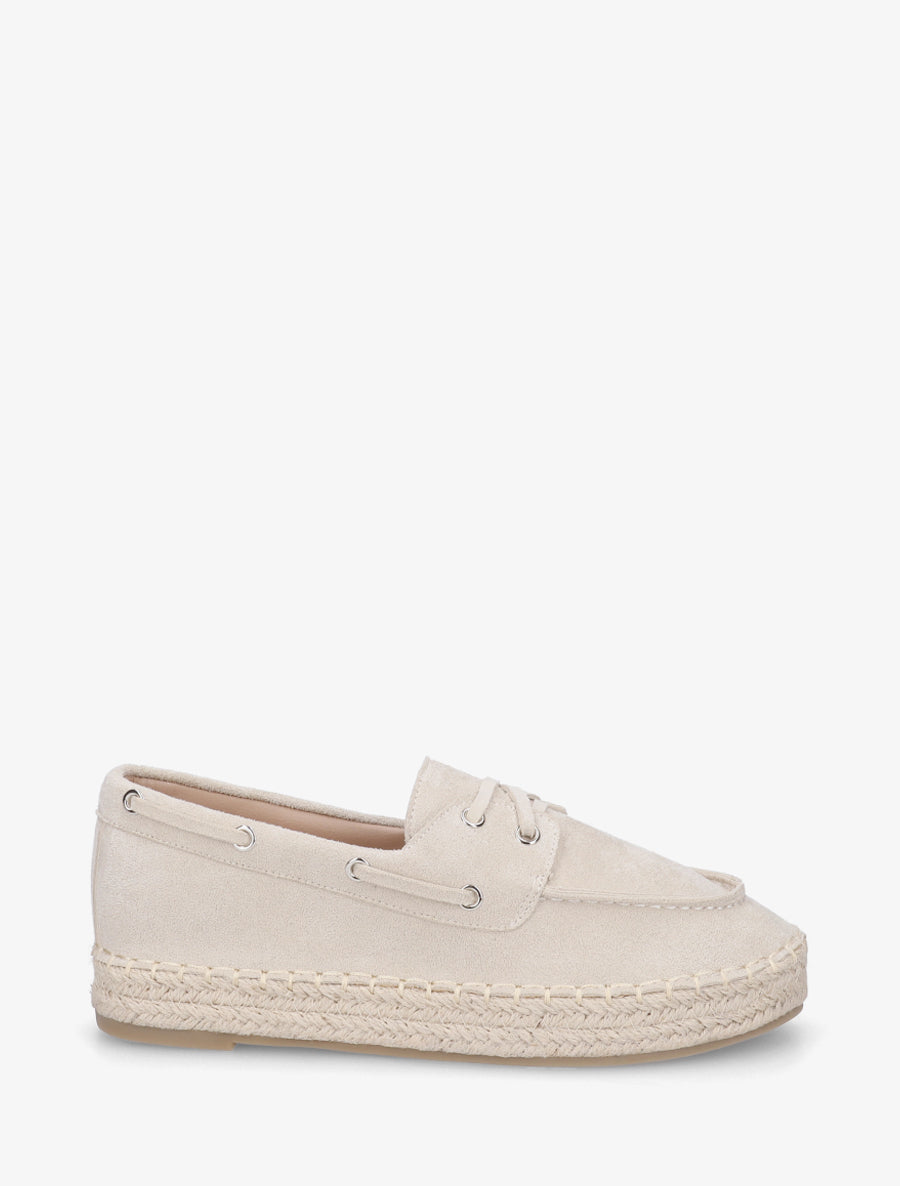 Espadrilles en suédine - Beige - 1