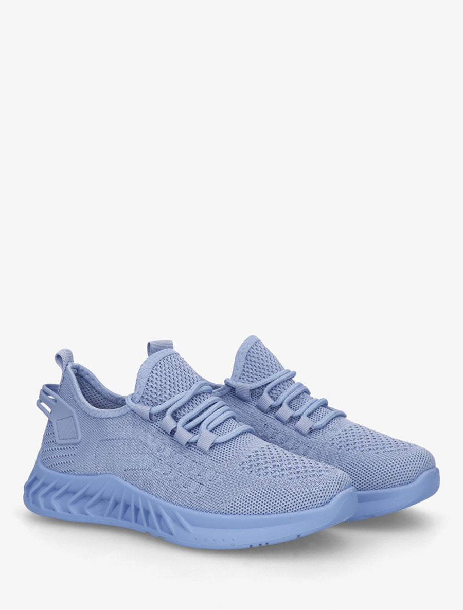 Baskets en tissu à languette - Bleu ciel - 4