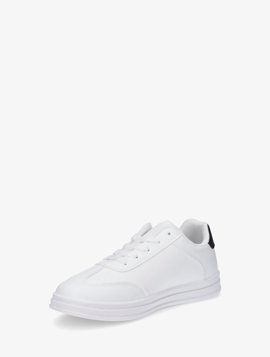 Tennis en simili à bandes contrastantes - Blanc - 3