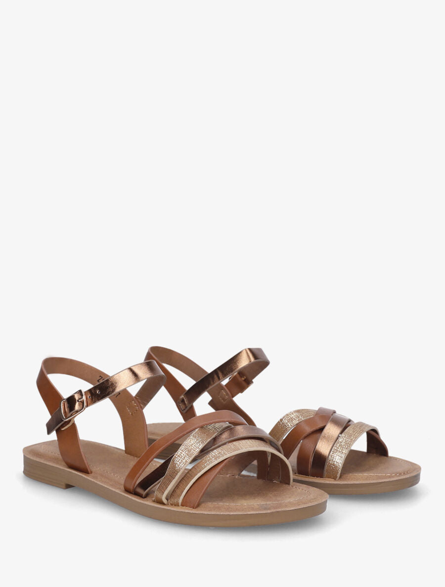 Nu-pieds fantaisies multibrides - Camel - 4