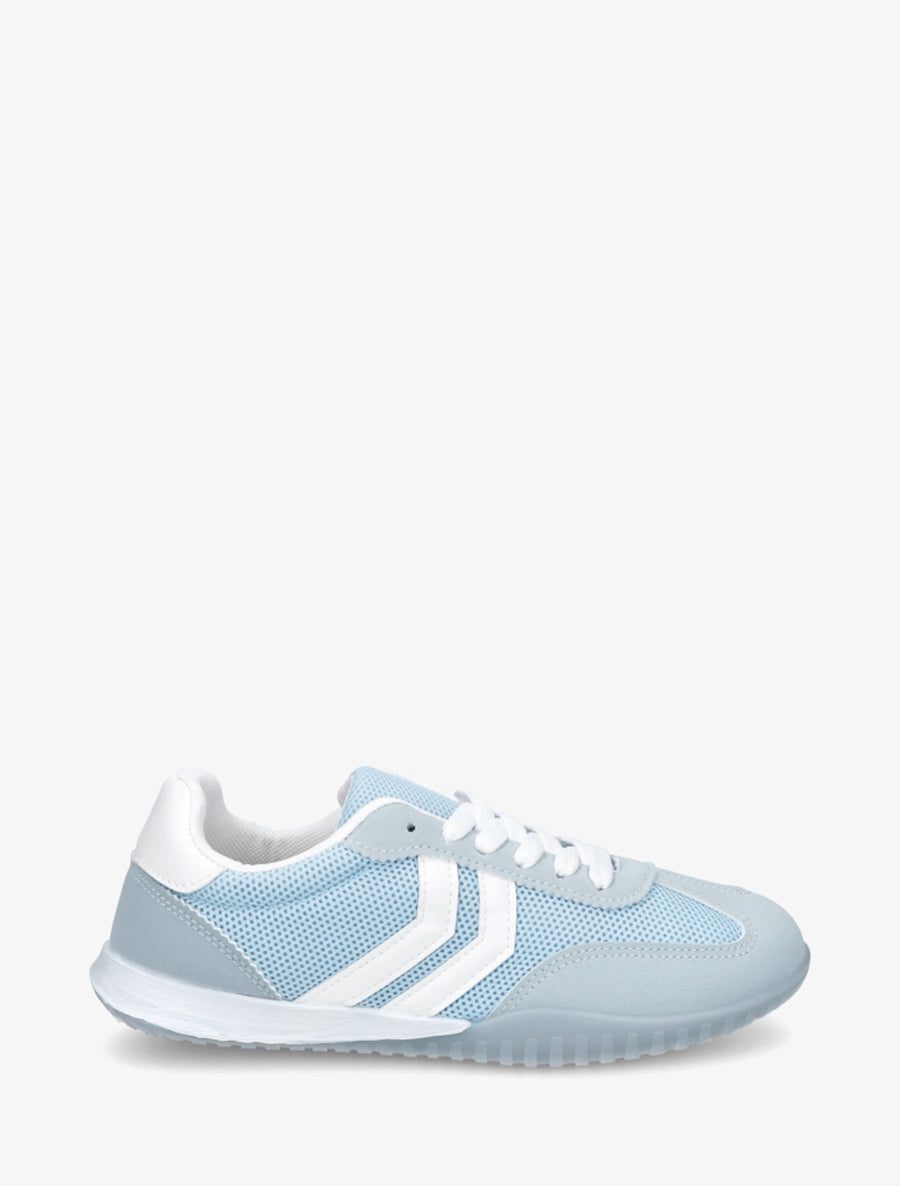 Sneakers bimatière à bouts ronds - Bleu ciel - 1