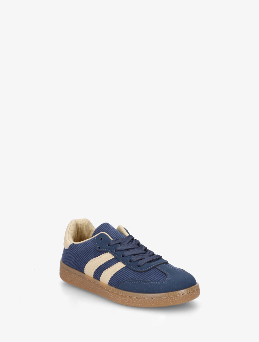 Sneakers en tissu côtelé - Bleu - 2