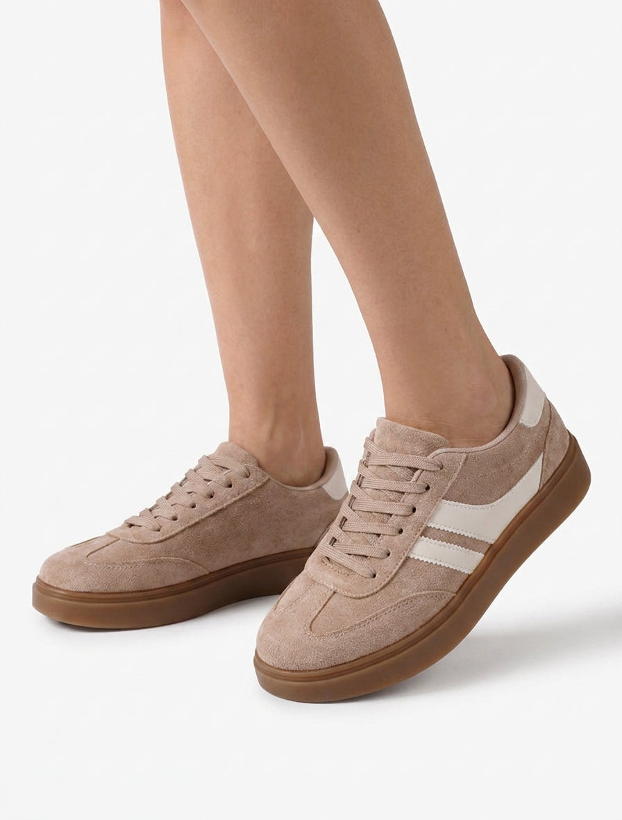Sneakers in suede con bande in similpelle - Talpa