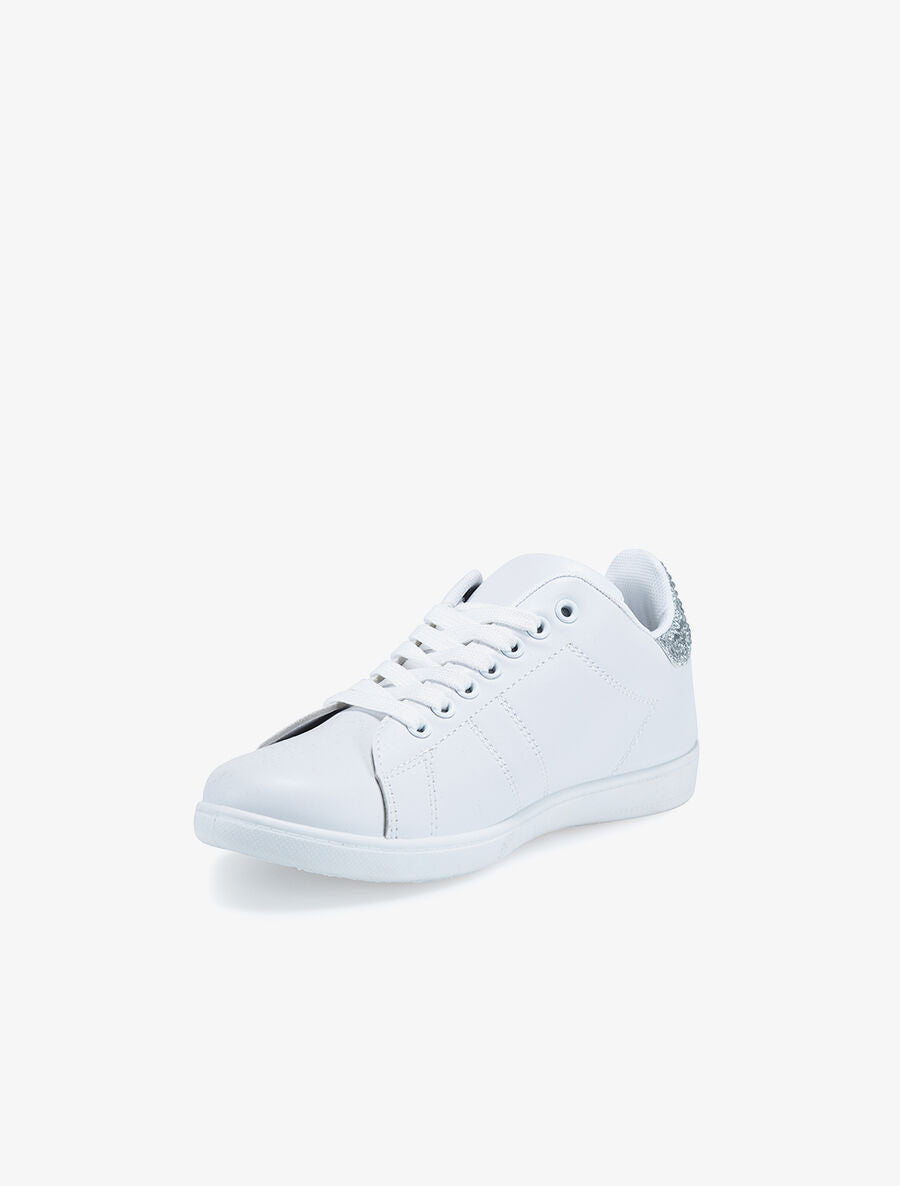 Sneakers strassées - Argent/blanc - 3