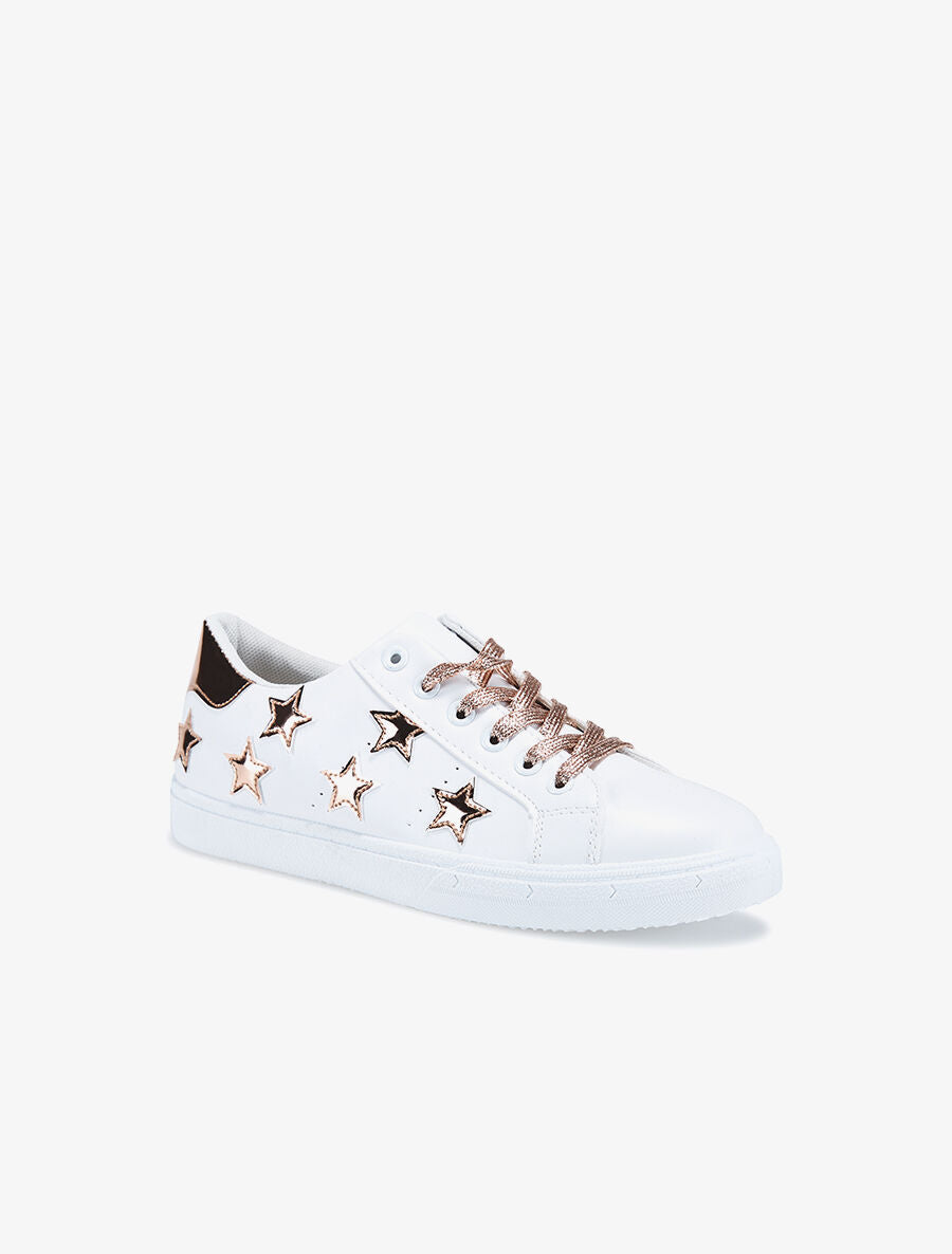 Sneakers étoiles - cuivre/blanc - 2