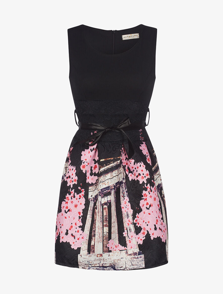 Robe bas motifs - noir - 1