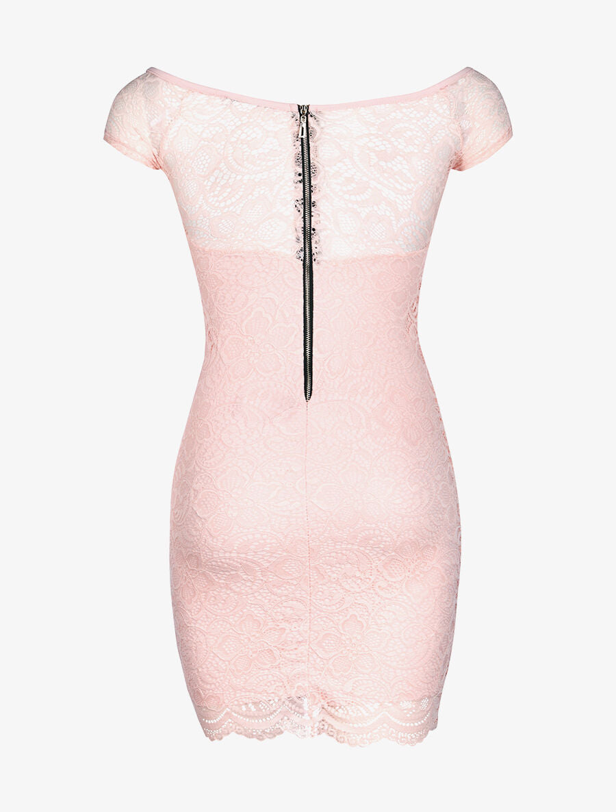 Robe légère dentelle - rose - 2
