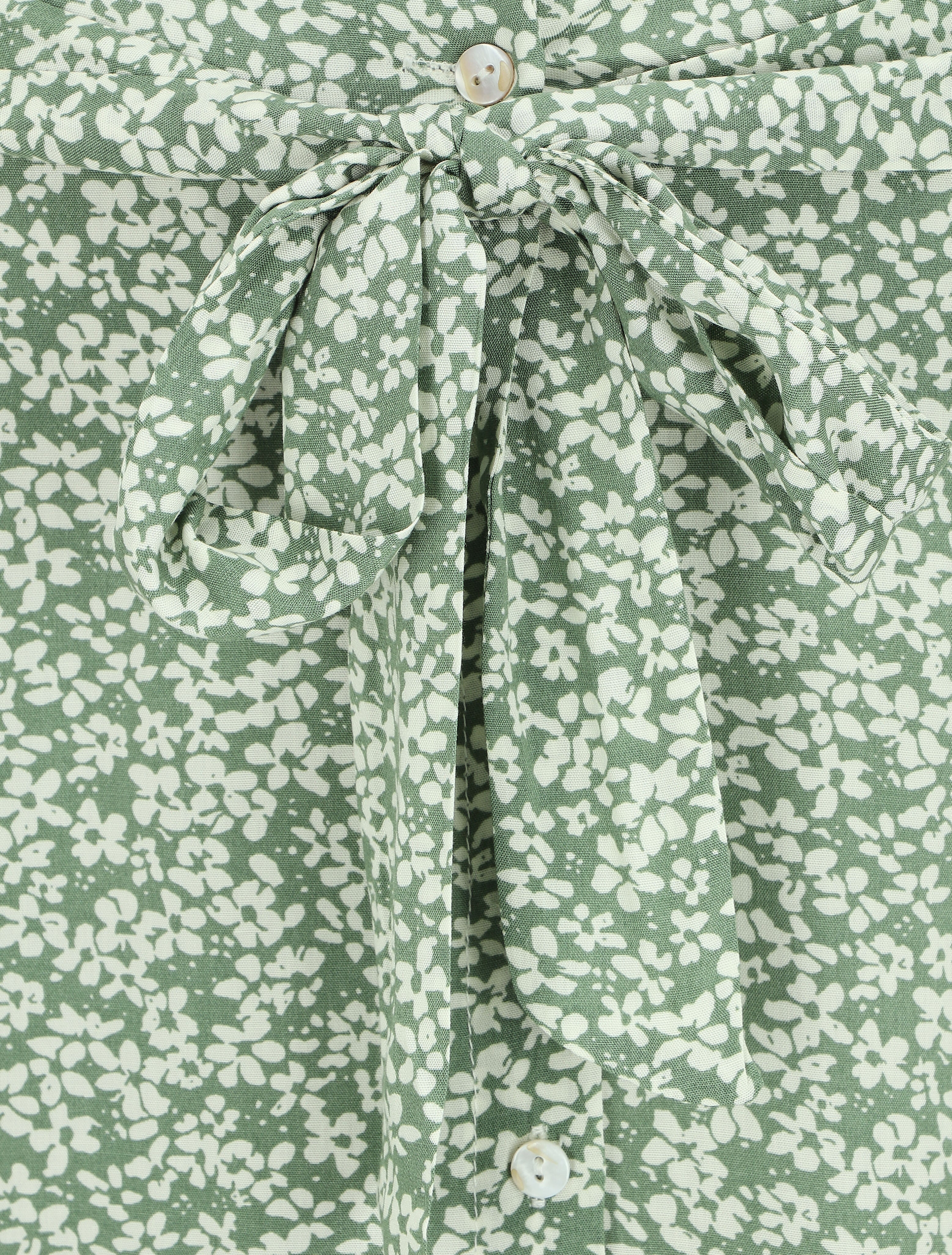 Jupe longue boutonnée à bas asymétrique - Vert - 3