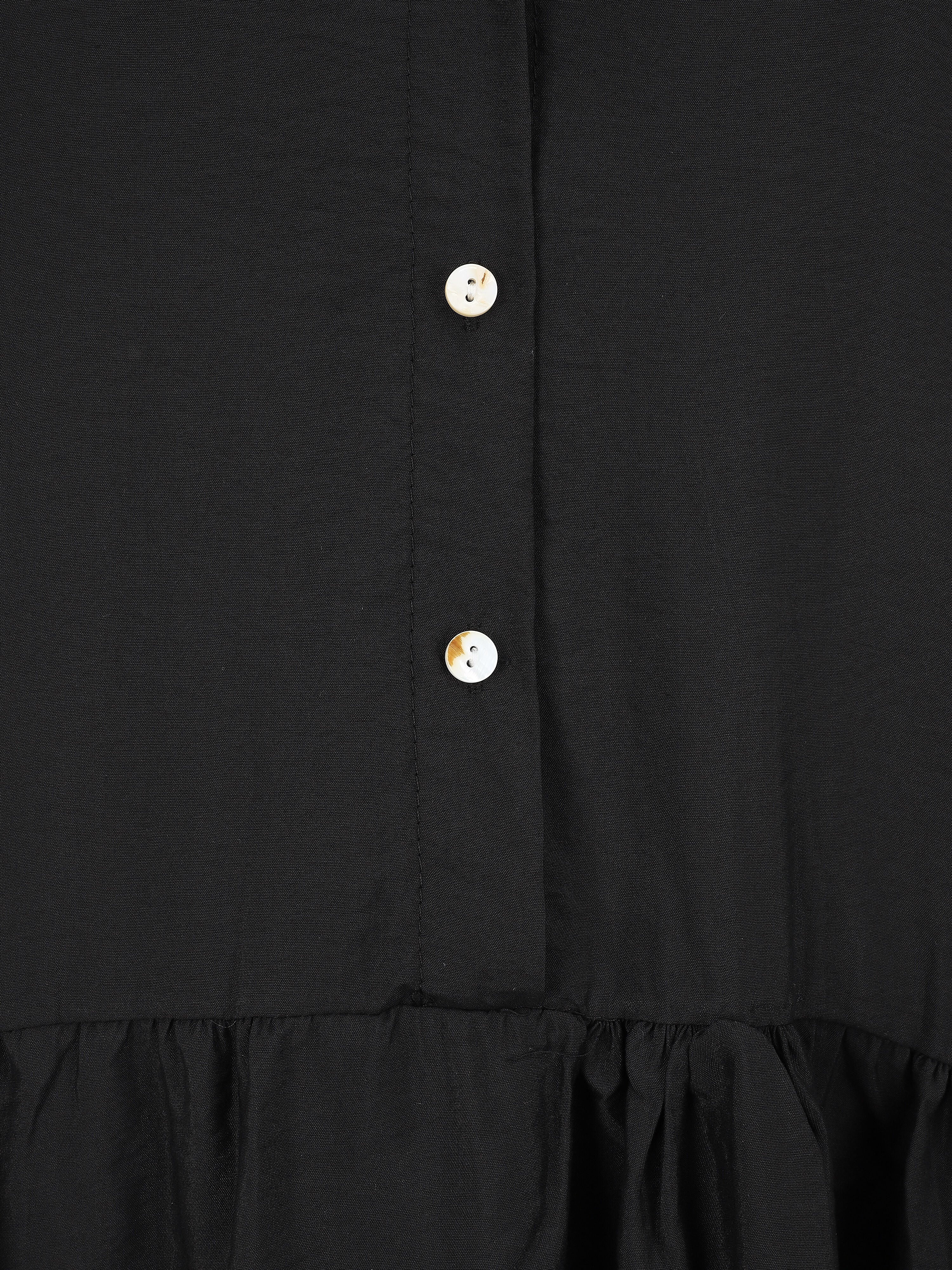 Robe chemise à manches courtes - Noir - 3