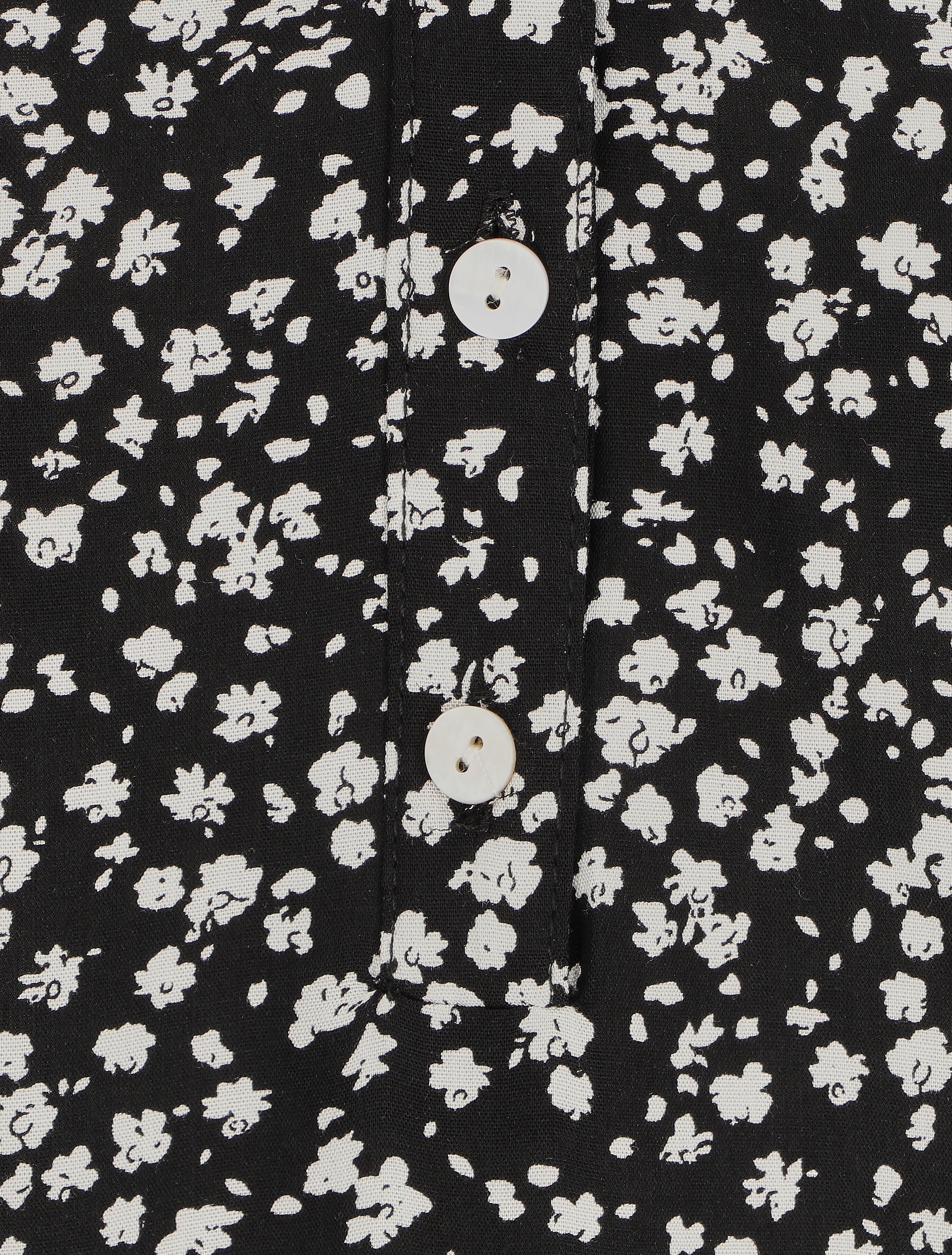 Blouse à imprimé à floral - Noir - 3