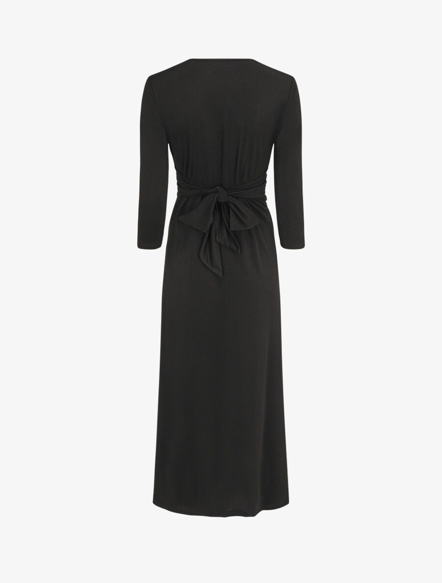 Robe longue fluide - Noir - 2