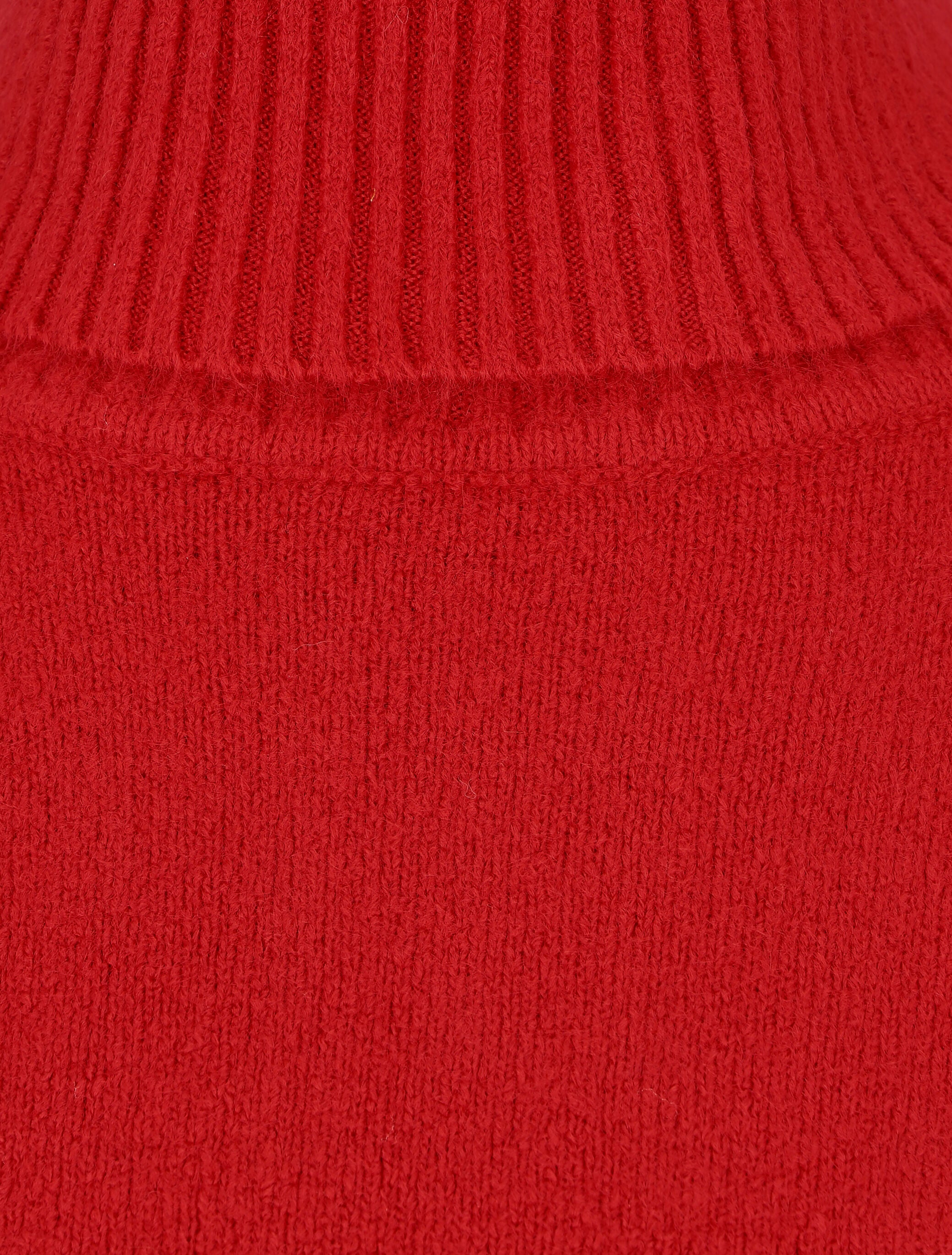 Pull col roulé en cachemire mélangé - Rouge - 3