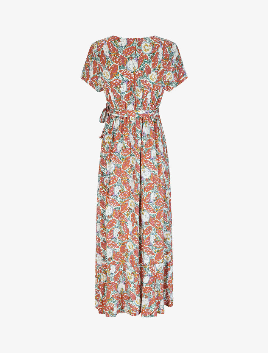 Robe longue imprimé fantaisie - Vert - 2