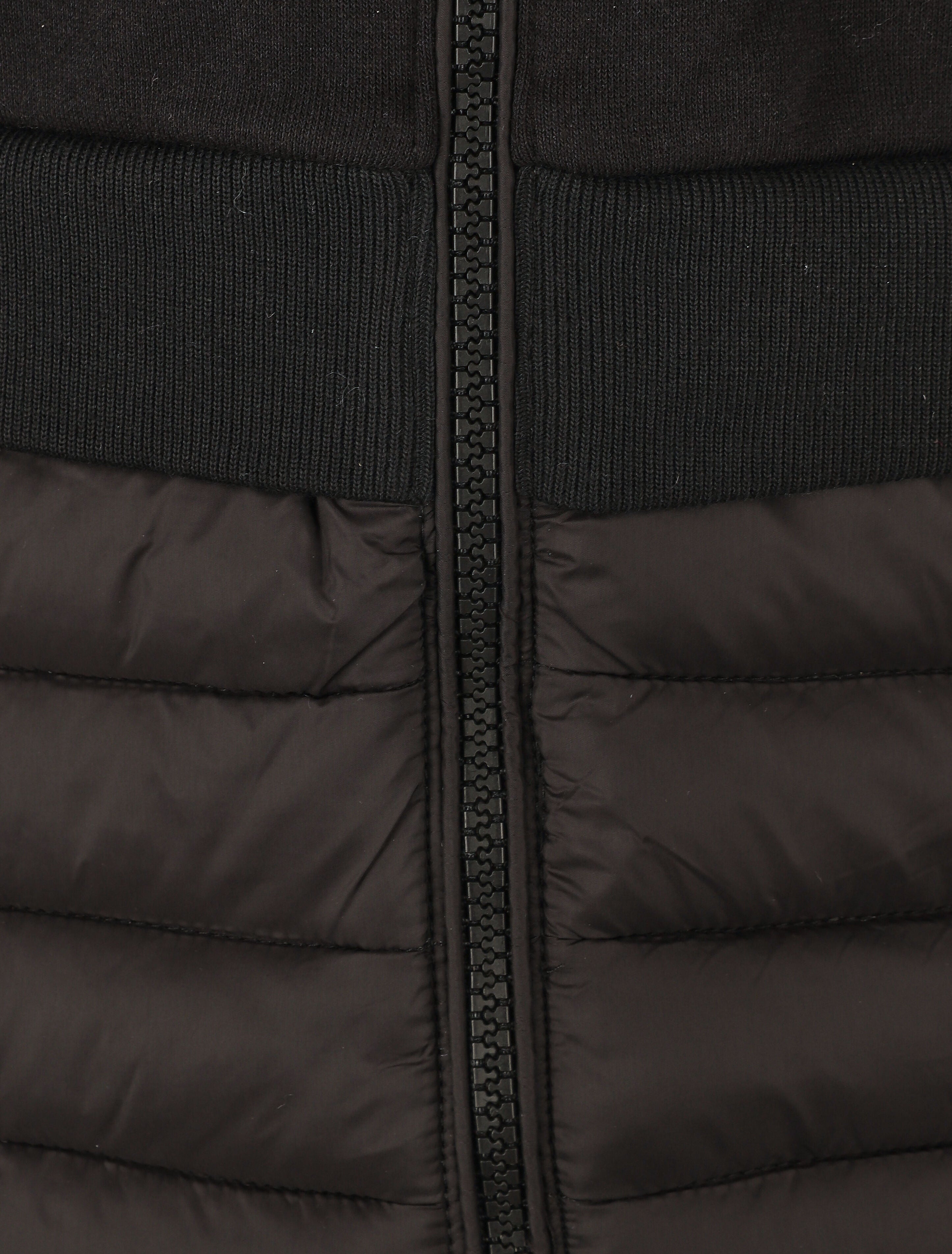 Sweat à capuche bi-matière - Noir - 3