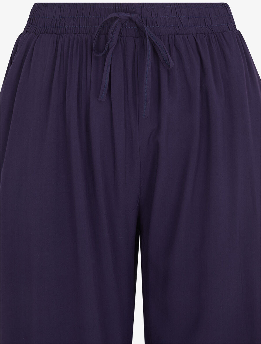 Pantalon ample élastiqué - Marine - 3