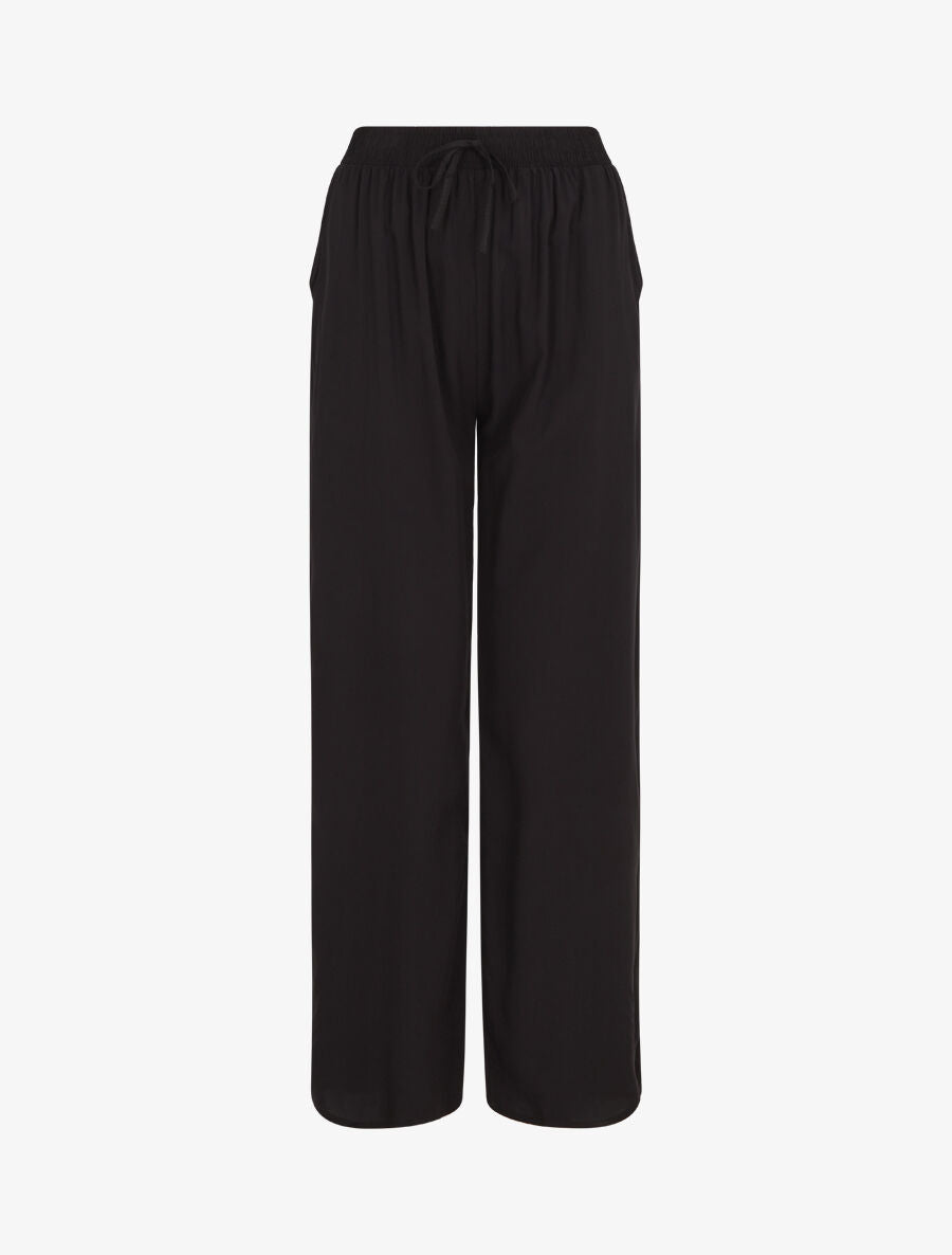 Pantalon ample élastiqué - Noir - 1