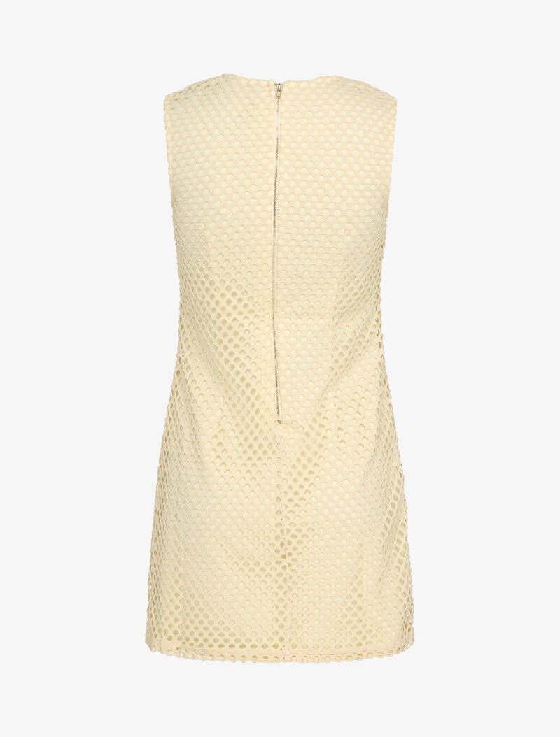 Robe droite effet résille - Beige - 2